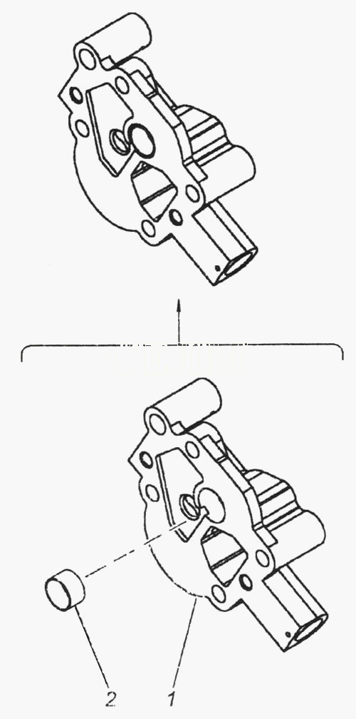 Кришка масляного насоса в зборі