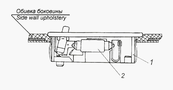 Установка плафона освітлення спального місця