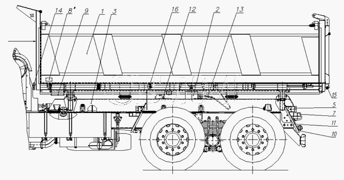45142-8600001, 45142-8600002 Самоскидна установка