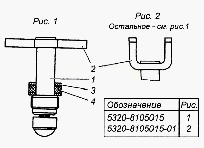 Пробка крана в зборі 5320-8105015