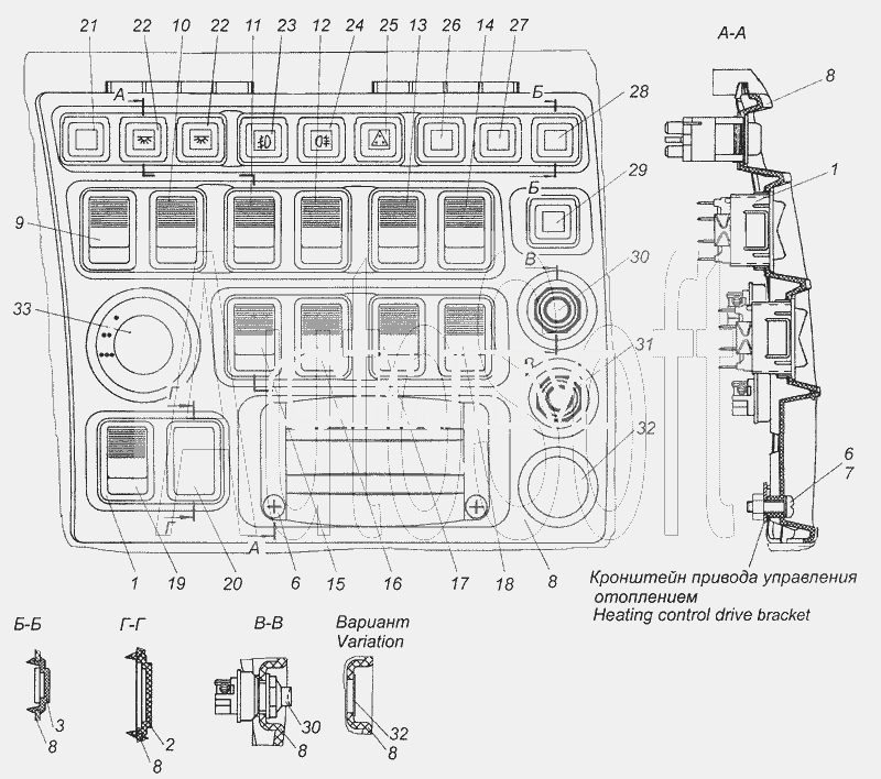 4308-3710001-30 Установка вимикачів